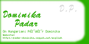dominika padar business card